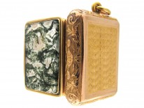 18ct Regency Gold & Moss Agate Vinaigrette