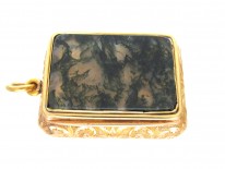 18ct Regency Gold & Moss Agate Vinaigrette