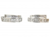 Double Hoop Diamond Earrings