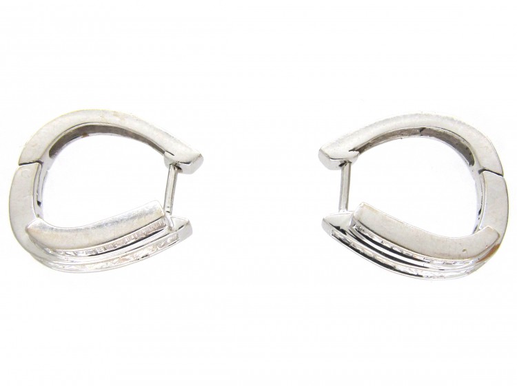 Double Hoop Diamond Earrings