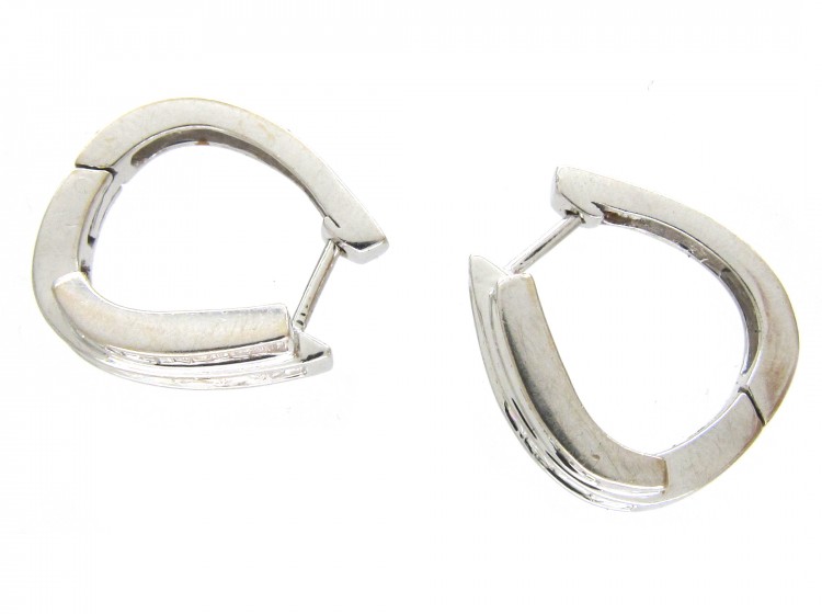Double Hoop Diamond Earrings