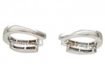 Double Hoop Diamond Earrings