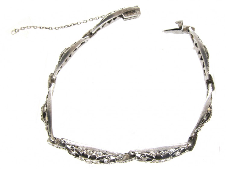Silver & Paste Art Deco Bracelet