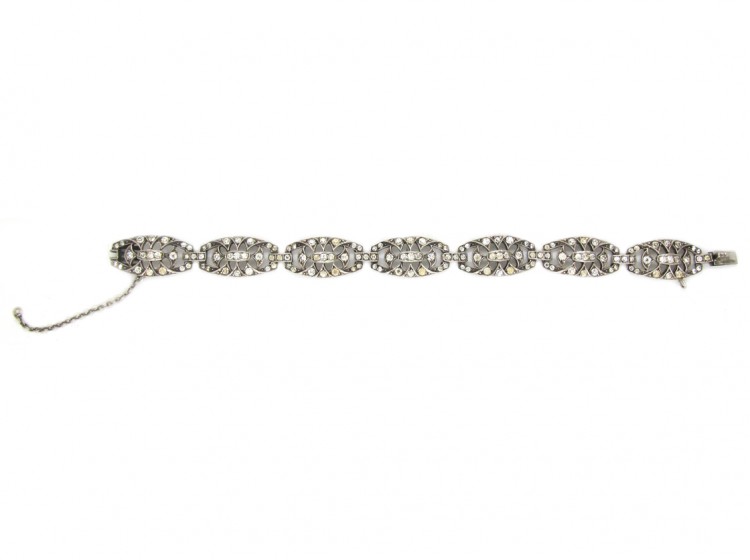 Silver & Paste Art Deco Bracelet