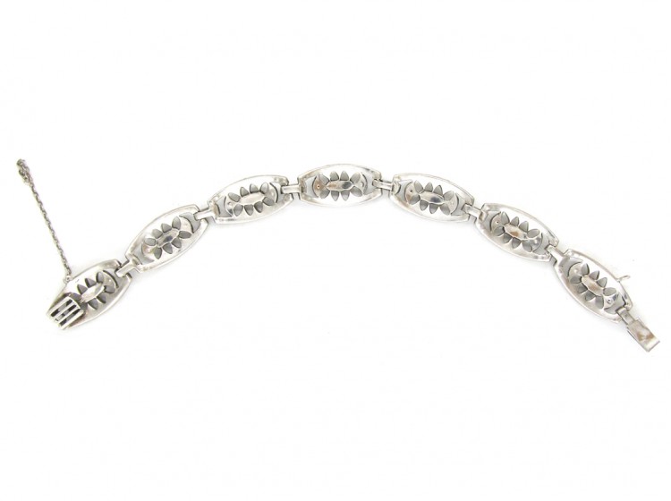 Silver & Paste Art Deco Bracelet