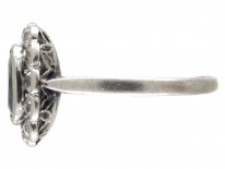 Edwardian Sapphire & Diamond Oval Cluster Ring