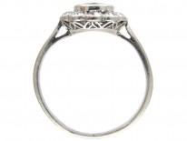 Edwardian Sapphire & Diamond Oval Cluster Ring