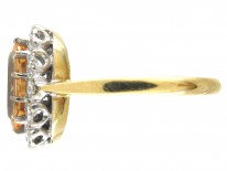 Topaz & Diamond Oval Cluster Ring