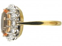 Topaz & Diamond Oval Cluster Ring
