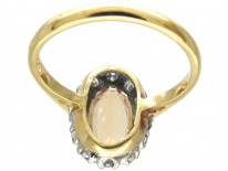 Topaz & Diamond Oval Cluster Ring