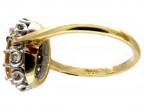 Topaz & Diamond Oval Cluster Ring