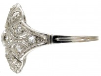 Art Deco Diamond & Pierced Work Ring