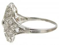 Art Deco Diamond & Pierced Work Ring