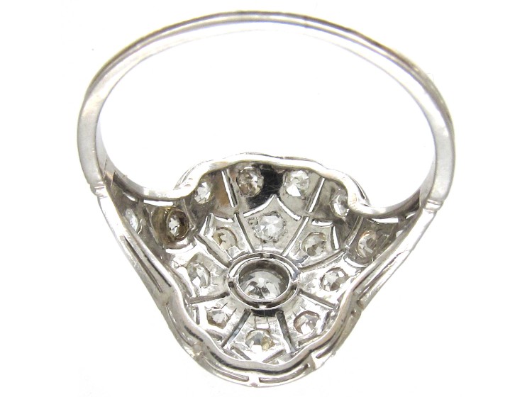 Art Deco Diamond & Pierced Work Ring