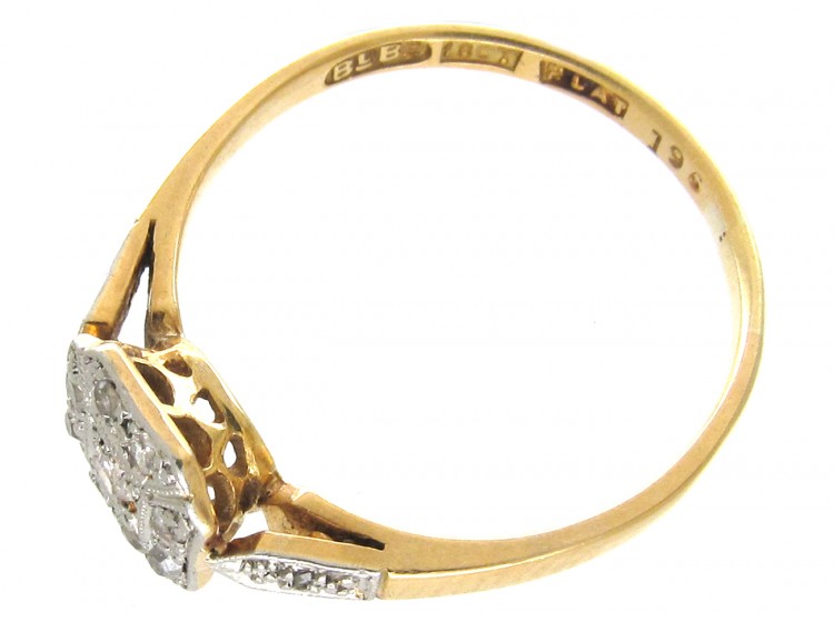 Art Deco 18ct & Platinum & Diamond Ring