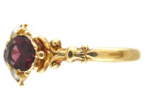 Victorian 18ct Gold, Garnet & Natural Split Pearl Ring