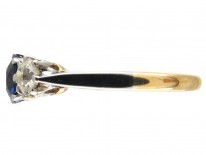 Sapphire & Diamond Three Stone Ring
