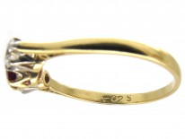 Ruby & Diamond Three Stone Ring