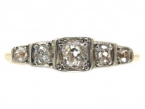 Five Stone Diamond Art Deco Ring