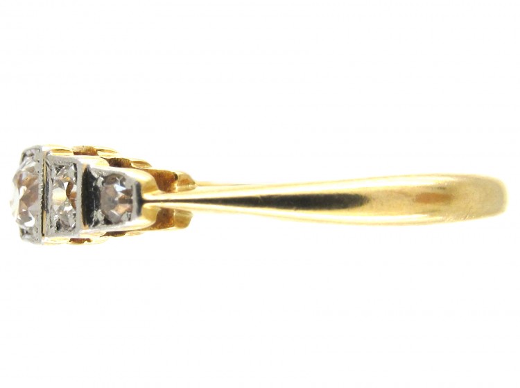 Five Stone Diamond Art Deco Ring