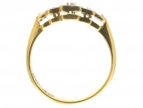 Five Stone Diamond Art Deco Ring