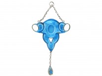 Art Nouveau Silver & Enamel Pendant