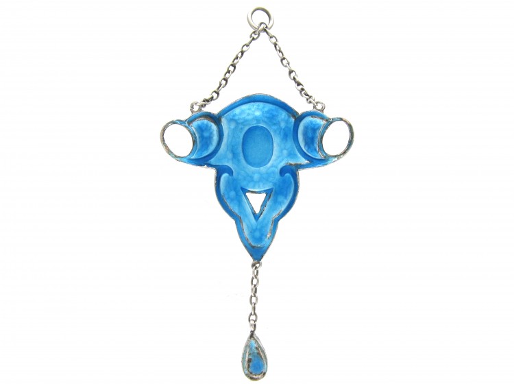 Art Nouveau Silver & Enamel Pendant