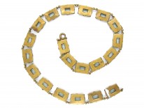 Art Deco Czechoslovakian Green Glass Necklace
