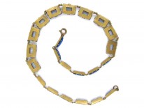 Art Deco Czechoslovakian Blue Glass Necklace