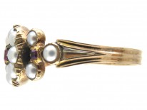 Regency Natural Pearl & Ruby Ring