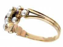 Regency Natural Pearl & Ruby Ring