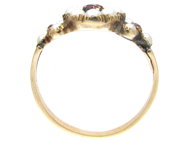 Regency Natural Pearl & Ruby Ring