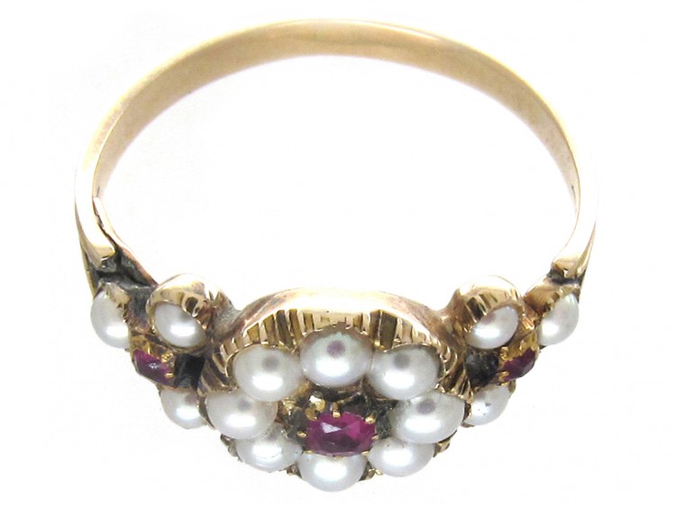 Regency Natural Pearl & Ruby Ring