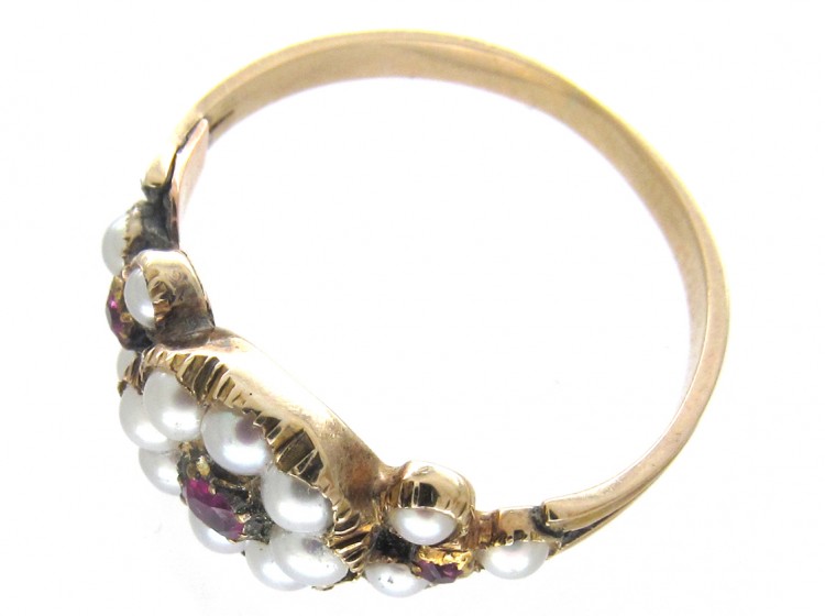 Regency Natural Pearl & Ruby Ring