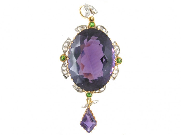18ct Gold Suffragette Necklace & Pendant in Original Case