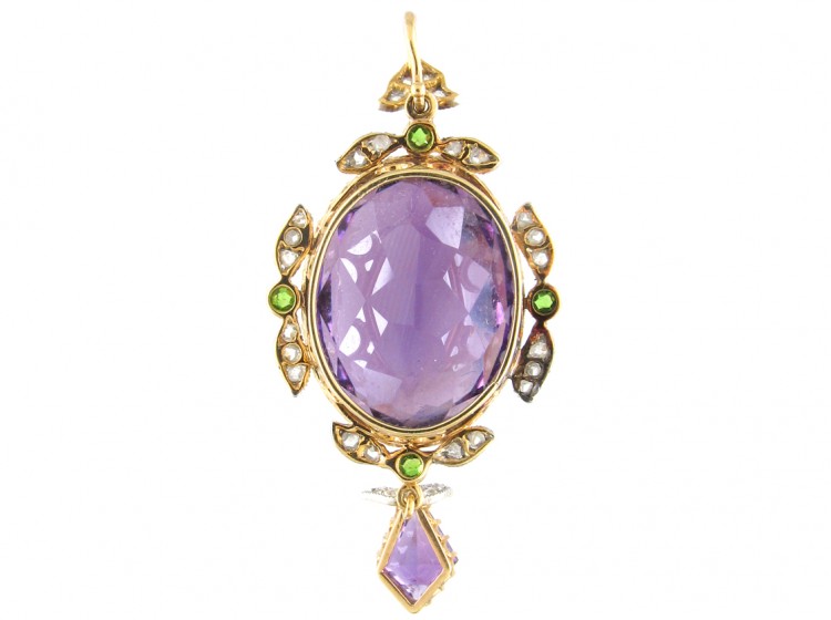 18ct Gold Suffragette Necklace & Pendant in Original Case