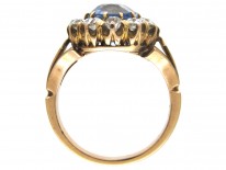 Large Edwardian Sapphire & Diamond Cluster Ring