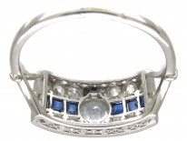Art Deco Sapphire & Diamond Ring