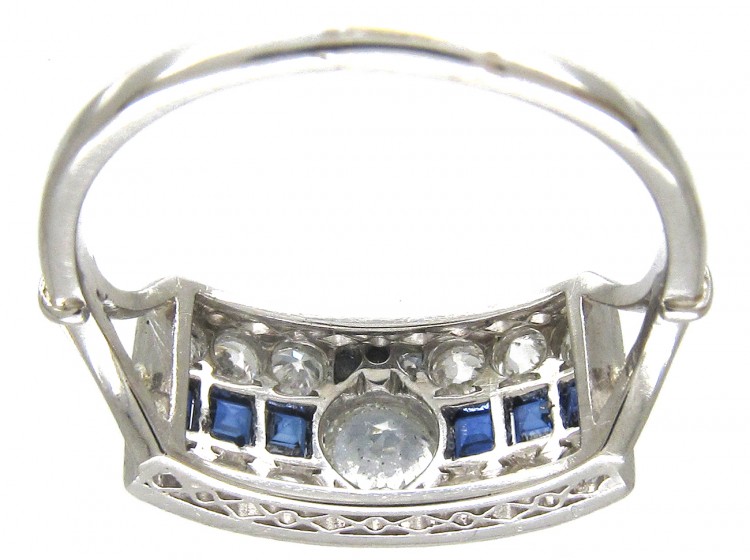 Art Deco Sapphire & Diamond Ring
