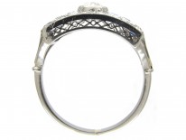 Art Deco Sapphire & Diamond Ring