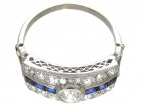 Art Deco Sapphire & Diamond Ring