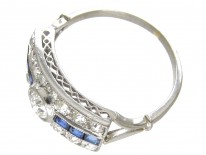 Art Deco Sapphire & Diamond Ring