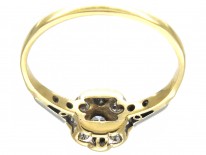 Edwardian Diamond Cluster Ring with Diamond Shoulders