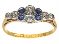 Edwardian Diamond & Sapphire Ring