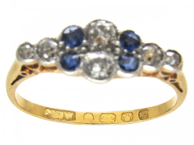 Edwardian Diamond & Sapphire Ring
