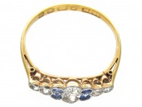 Edwardian Diamond & Sapphire Ring