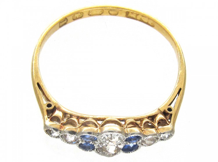 Edwardian Diamond & Sapphire Ring