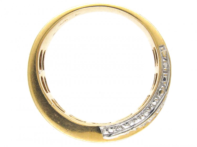 18ct Gold & Diamond Twisted Band Ring by Balmain