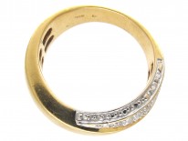18ct Gold & Diamond Twisted Band Ring by Balmain
