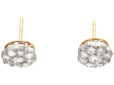 Edwardian Diamond Cluster Earrings
